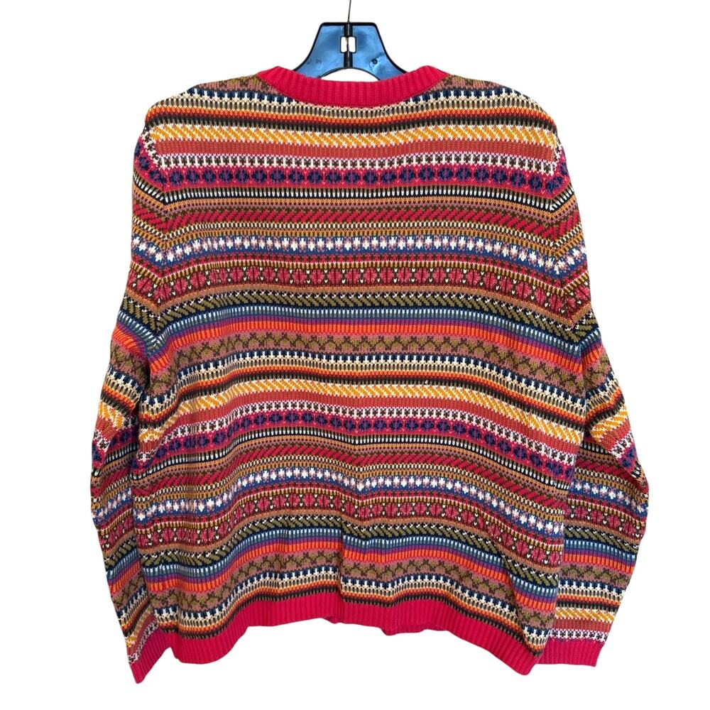 Seasalt Cornwall "Cove Cottage" Fair Isle Organic Cotton Cardigan size 16 - Picture 5 of 12